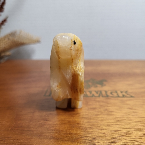 Vintage Carved Stone Onyx Marble Spaniel Dog Figurine - Picture 3 of 10